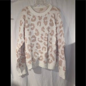 POL Pink Leopard Print Sweater